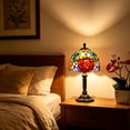 thumbnail image 6 of Vintage Stained Glass Table Lamp, Plug-in Decorative Bedside Lamp for Bedroom, Living Room & Study, 6 of 8