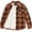 Dark Brown, variant on Boys Sherpa Lined Flannel Plaid Shacket, Button Down Long Sleeve Shirt, Sizes 8-18