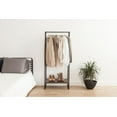 thumbnail image 3 of IRIS USA Metal Garment Rack with Wood Shelf, Black / Brown, 3 of 7