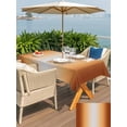 thumbnail image 5 of Outdoor Tablecloth with Umbrella Hole for Patio/Picnic/Party/Camping, Dark Burnt Orange Ombre Waterproof Table Cloth Rectangle Table Cover Washable, Modern Grey Gradient Farmhouse Art (52"x 70"), 5 of 8