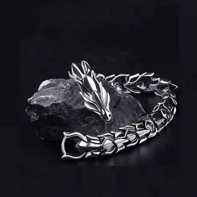 Pulsera de moda con quilla dominante y personalidad creativa retro para hombre, tendencia punk, joyería que no se decolora