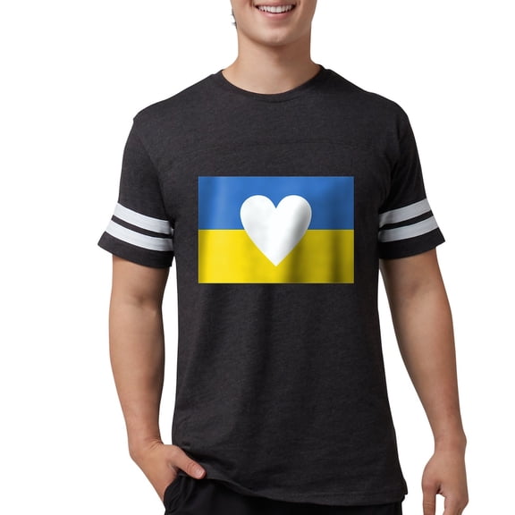 CafePress - Ukraine Heart T Shirt - Mens Football Shirt