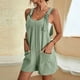 thumbnail image 2 of Mono de verano para mujer, pantalones cortos con tirantes, informales, cómodos, de Color liso, con bolsillos, sin mangas, 2023, 2 of 4