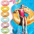 thumbnail image 4 of Boen, paquete de 6 anillos inflables con forma de rosquilla para piscina, 83 cm, 4 of 6