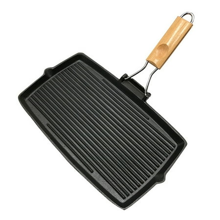

1Pc Household Frying Pan Kitchen Iron Nonstick Steak Cooking Pan (Black)
