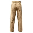 thumbnail image 3 of CONZONE Little Boys School Uniform Pants Straight Leg Flat Front Baggy Pants for Boys Drawstring Fall Trousers with Pockets, 3 of 7