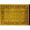 thumbnail image 1 of Ahgly Company Machine Washable Indoor Rectangle Oriental Yellow Traditional Area Rugs, 5' x 7', 1 of 4