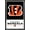 Black Framed Version, variant on NFL Cincinnati Bengals - Logo 21 Wall Poster, 22.375" x 34", Framed