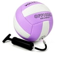 thumbnail image 1 of Voleibol UERMAPTE, talla 5, púrpura, suave, poliuretano, impermeable, 1 of 5