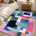 thumbnail image 4 of 3'x5' Area Rugs, Colorful Geometric Indoor Outdoor Area Rug for Living Room Bedroom, Abstract Modern Art Color Block Washable Bathroom Rugs Kitchen Floor Carpet Mats Home Decor Aesthetic, 4 of 8