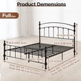 thumbnail image 5 of KATHY&BOB Full Size Metal Bed Frame with Arched Headboard, Retro Luxury Roman Column, Sturdy Heavy Duty Bed Frame with Storage Space Under-bed, Easy Assembly, No Box Spring Needed (Arched, Full), 5 of 13
