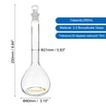 thumbnail image 2 of Uxcell 250ml Tolerance 0.15ml 3.3 Borosilicate Glass Volumetric Flask with Glass Stopper, Clear, 2 of 6