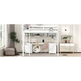 thumbnail image 4 of Newest Full Loft Bed with Ample Storage, White Loft Bed Features Desk, 4 Cabinets, 4 Drawers & Charging Ports, Complete Space Saving Furniture, 4 of 17