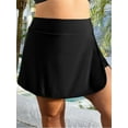 thumbnail image 3 of Sociala Plus Size Swim Skirt with Shorts for Womens High Waisted Side Split Swim Shorts with Pockets, 3 of 7