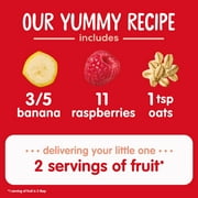 (3 pack) Happy Baby Clearly Crafted, Stage 2 Organic Baby Food, Bananas Raspberries & Oats, 4 oz. Pouch