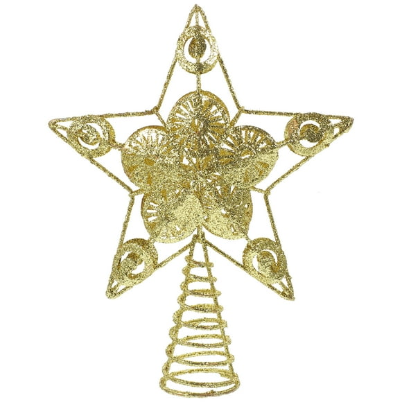 Christmas Star Tree Topper Metal Hollow Tree Star Xmas Tree Decoration