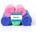 thumbnail image 1 of Microfiber All-Purpose Cleaning Cloth/Lint-free and Streak Free Cleaning Towel/Kitchen Counter Top/Window Glass/Dish Drying/Car Wash Multi-Purpose Cleaning Cloth (multicolor, 3) (multicolor, 5), 1 of 7