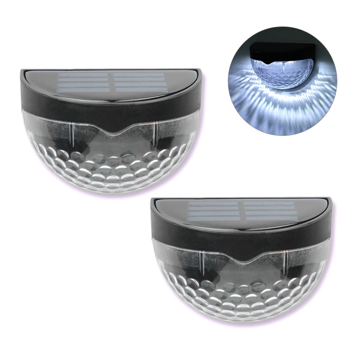 Nosii 6 LED Outdoor Waterproof Solar Powered Wireless Fence Lights for