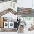 thumbnail image 6 of Kitchen Rugs and Mats Non Skid Washable Boho Brown Carpet Kitchen Mat and Rug Set,Floor Cushion Waterproof Rug,Rubber Backed Area Rugs for Kitchen Laundry, 6 of 7