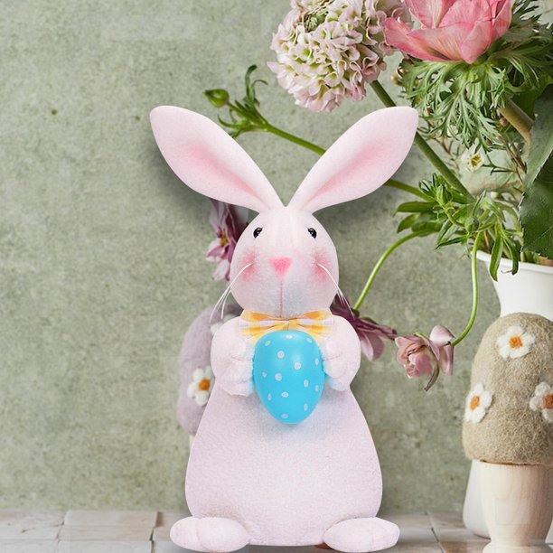 Conejo de Pascua Animal Muñeca Decoración navideña Figuras de animales de dibujos animados de Pascua Estilo B