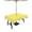 Yellow, variant on Outdoor Tablecloth with Umbrella Hole, Yellow Moire Spillproof Waterproof Outdoor Table Cover, Water Ripple Stripe Farmhouse Patio Tablecloths for Party Picnic Camping, Rectangle 52"x70"