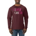 thumbnail image 1 of Fight Cancer Ribbon Mens Long Sleeve Shirt, Maroon, Medium, 1 of 3