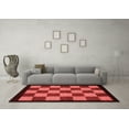 thumbnail image 3 of Ahgly Company Indoor Rectangle Checkered Red Modern Area Rugs, 5' x 8', 3 of 4