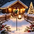 thumbnail image 6 of Solar Reindeer Christmas Garden Stake Metal Outdoor Holiday Yard Decor with Glowing Lantern for Lawn Path Winter Xmas Gift 29.92in, 6 of 7