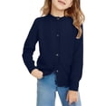 thumbnail image 2 of XXWXYD Toddler Girls Cardigan Sweater Knit Open Front Long Sleeve Casual Fall Winter Wear Cozy Outerwear Lightweight, 2 of 6