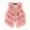 Watermelon Red, variant on Girls Faux Fur Jacket Vest Princess Cute Sleeveless Cropped Warm Winter Open Front Outerwear Vest Shawl Coat Outerwear Pink, 4-5 Years