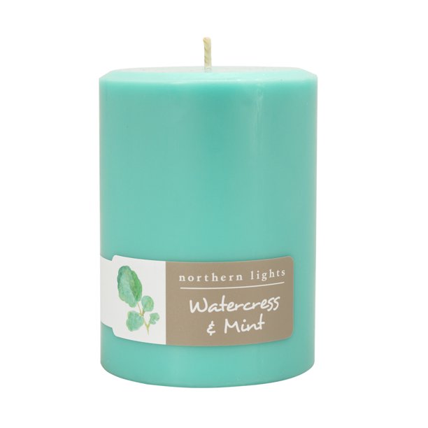 Northern Lights Fragrance Palette Pillar, Watercress and Mint