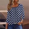 thumbnail image 2 of 3/4 Sleeve Shirts for Women Plus Size Womens Summer Blouses and Tops Tshirts Shirts for Women Gym Floral Tops for Women Y2k orders placed, 2 of 7