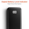 thumbnail image 5 of 10000mAh Dual USB + USB-C Power Bank with Digital Battery Indicator, 5 of 9