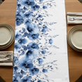 thumbnail image 5 of Table Runners 70 Inches Long Dress Scarves, Blue Blooms Floral Farmhouse Coffee/Dining/Kitchen Table Decor, Holiday Table Runner, Farmhouse Spring Flowers Botanical 13x70 Inch, 5 of 9