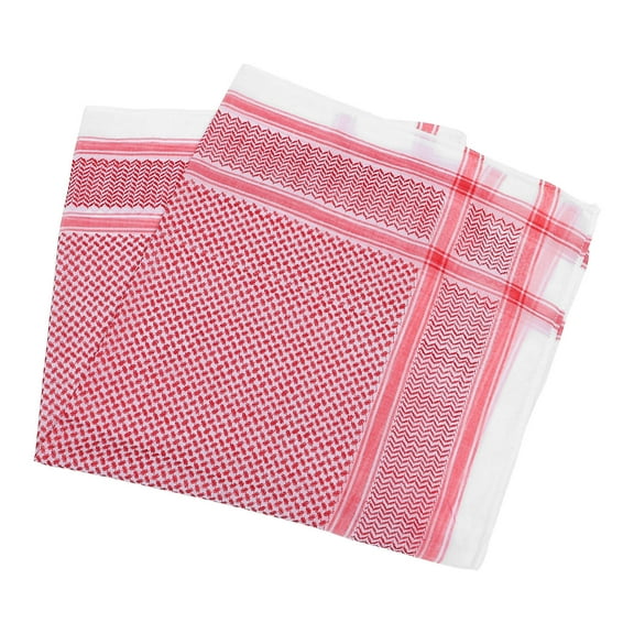 BESTYASH Red Polyester Shemagh Arab Kerchief Versatile Headwear for Sun and Wind Outdoor Use