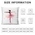 thumbnail image 5 of Shangniulu Throw Pillow Cover Ballet Cute Little Ballerina Dancing Girl in Pink Dress Cartoon Decorative Pillow Case Home Decor Square 18x18 Inches Pillowcase, 5 of 5