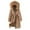 Khaki, variant on Parka Jacket Women Waterproof Lined Hooded Warm Winter Coat with Pockets for Daily Commute & Outdoor