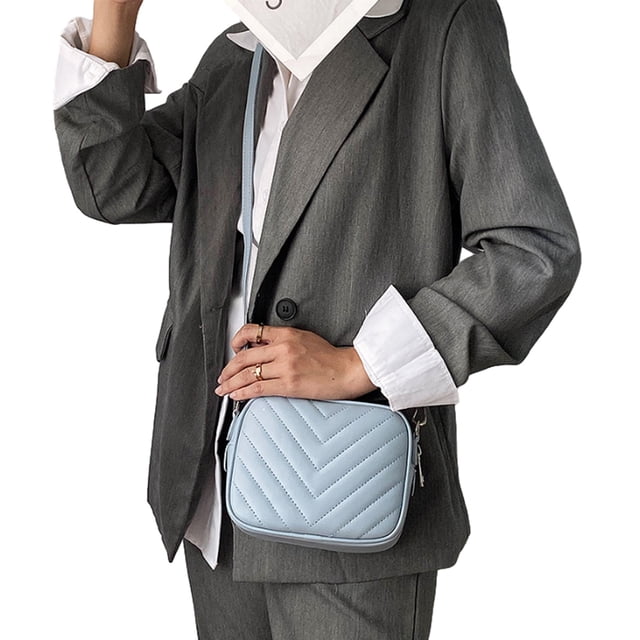 Bolso bandolera pequeño para mujer, bolso de mano cuadrado con forma de cámara, bolso de hombro ligero con cremallera superior