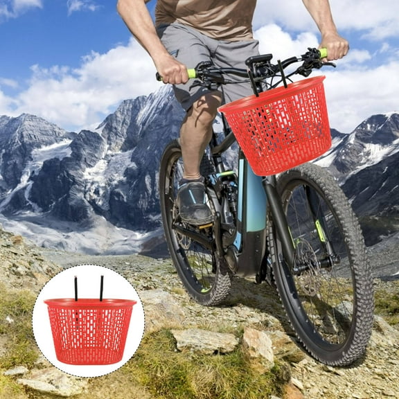 LEORX Bicycle Basket Plastic Dark Red for Everyday Use 1Pcs