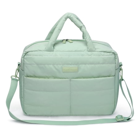 Buzz&Bloom Baby Diaper Bag Tote, Large Capacity Travel, Hospital Bag Functional with Changing Pad and Stroller Attachments (Sage).