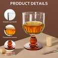 thumbnail image 4 of Funxee Cocktail Glasses Set of 4- Glassware for Kitchen, Vintage Wine Goblets, Whisky Stemware- Elegant Barware for Dinner Party, Wedding, Restaurant (6.7 oz, Brown), 4 of 8