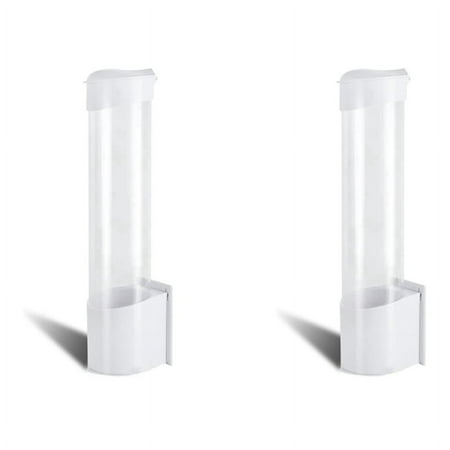 

2X Cup Dispenser Cup Holder Fits 3Oz - 7Oz Flat Bottom or Cone Cups Water Cups Dispenser Bathroom