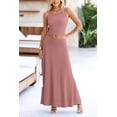 thumbnail image 3 of Conjunto de Falda Larga de Dos Piezas para Mujer PRETTYGARDEN Rosa Polvoriento XS, 3 of 7