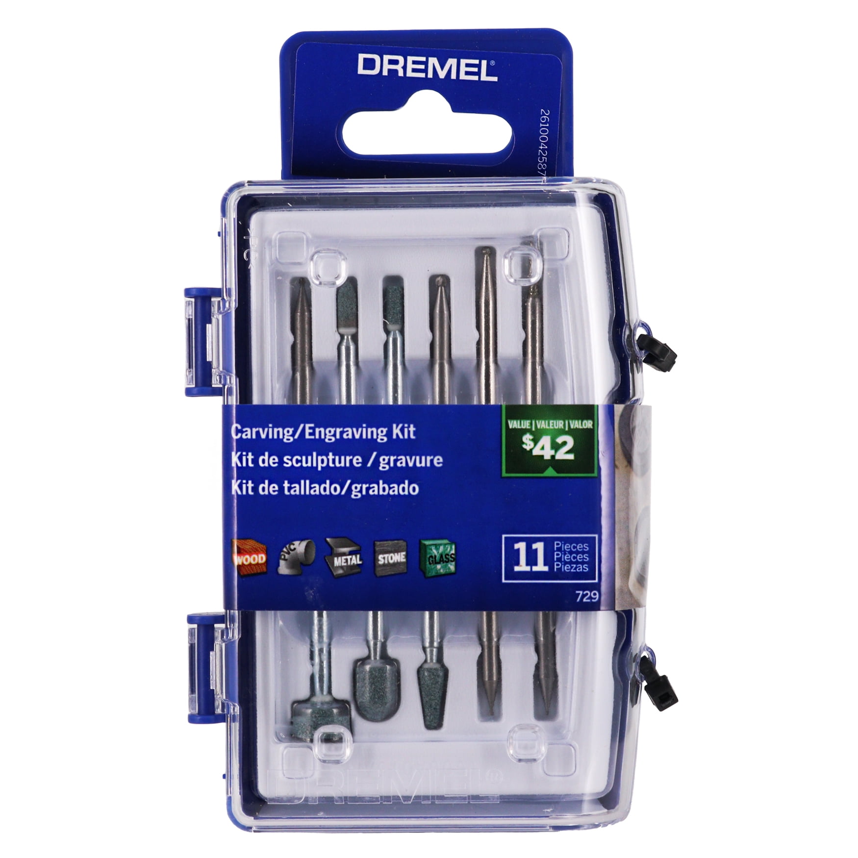 Dremel 729-01 Carving Engraving Kit for Rotary Tools 100, 200, 3000 (4-Pack)