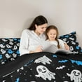 thumbnail image 5 of Manfei Teens Horror Ghost Full Size Comforter Sets, Happy Halloween Bedding Comforter Set, Gothic Cartoon Theme Reversible Bedding Sets, Breathable Home Decor, 3pcs, 5 of 8