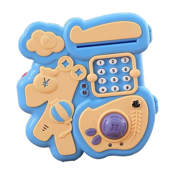 Cajero Automático perfecl de dinero rodante electrónico para niños regalos de cumpleaños azul