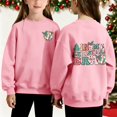 thumbnail image 2 of Atogsazn Toddler Boys Christmas Sweatshirt Kids Girls Cute Printed Long Sleeve Pullover Sweatshirt Fall Winter Tops Clothes 02-Pink 2-3 Years Fashion, 2 of 8