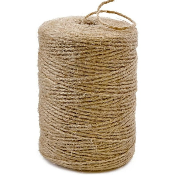 GoXteam 656Ft Jute Twine Rope 2mm Natural Thick Garden Twine String Heavy Duty for Gardening Bundling Crafts Arts Gift Wrapping Packing Material Wedding Christmas Decoration Bulk