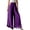 Purple wide leg palazzo pants a1, variant on Cagogo Women's High Waisted Palazzo Pants Flowy Casual Long Trousers Summer Travel Beach Lounge Wide Leg Elastic Waist Cropped Bloomer Fashion, Green 2XL