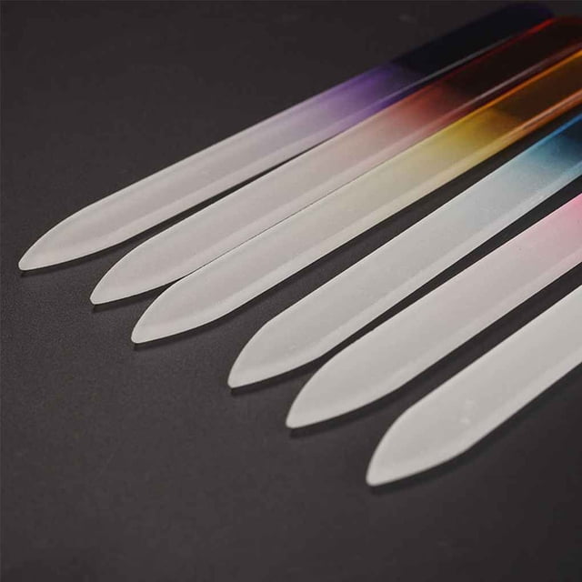 Maoww 6PCS/Set File Frosted Surface Lightweight Wear-resistant Sturdy Reusable DIY Handicrafts Glass Art Manicure Tools 14cm